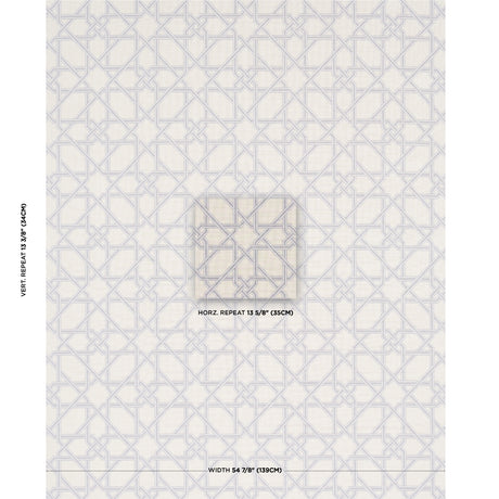 Schumacher Le Maroc Épinglé Dove Fabric - Eade's Wallpaper