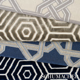 Schumacher Le Maroc Épinglé Dove Fabric - Eade's Wallpaper