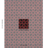 Schumacher Le Maroc Épinglé Black And Red Fabric - Eade's Wallpaper