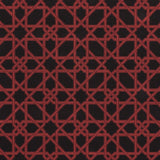 Schumacher Le Maroc Épinglé Black And Red Fabric - Eade's Wallpaper