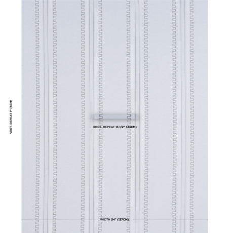 Schumacher Greco Stripe Chambray Fabric