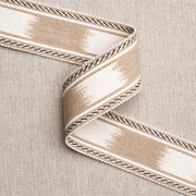 Schumacher 83243 BANYAN TAPE NARROW in SAND Trim - PERENNIAL