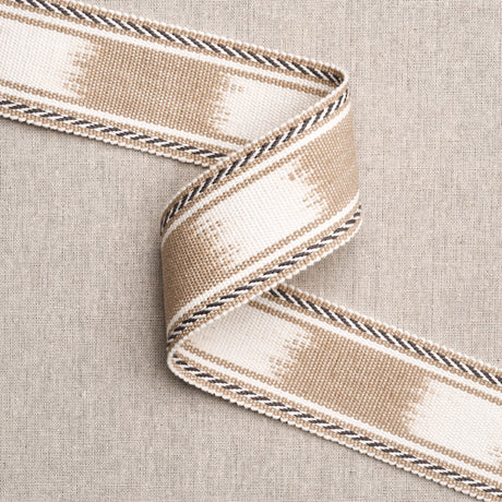 Schumacher 83243 BANYAN TAPE NARROW in SAND Trim - PERENNIAL
