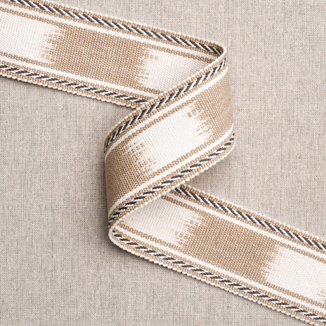 Schumacher 83243 BANYAN TAPE NARROW in SAND Trim - PERENNIAL