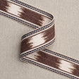 Schumacher 83244 BANYAN TAPE NARROW in BROWN Trim - PERENNIA