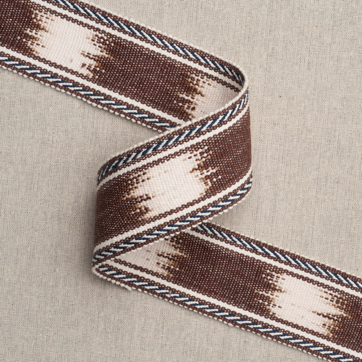 Schumacher 83244 BANYAN TAPE NARROW in BROWN Trim - PERENNIA