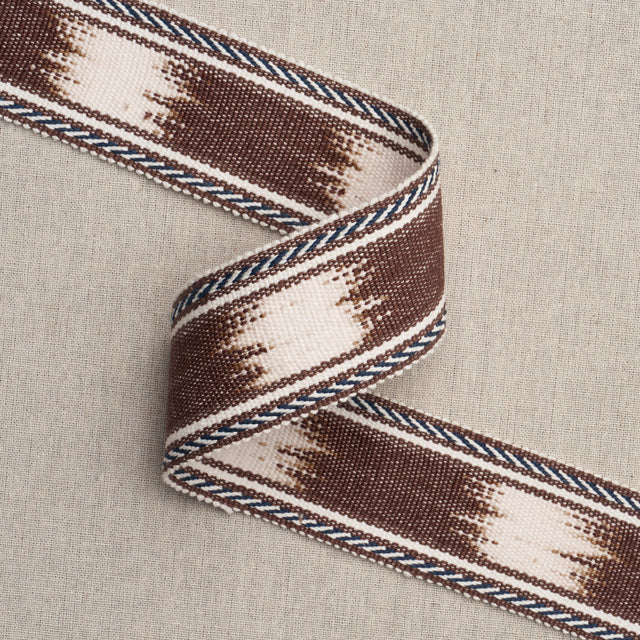 Schumacher 83244 BANYAN TAPE NARROW in BROWN Trim - PERENNIA