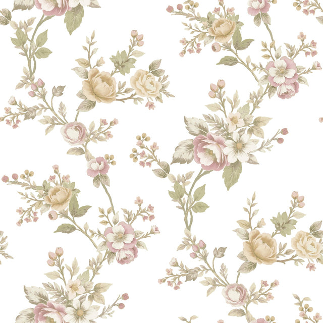 Galerie Blooming Garden Floral Beige Wallpaper 8325