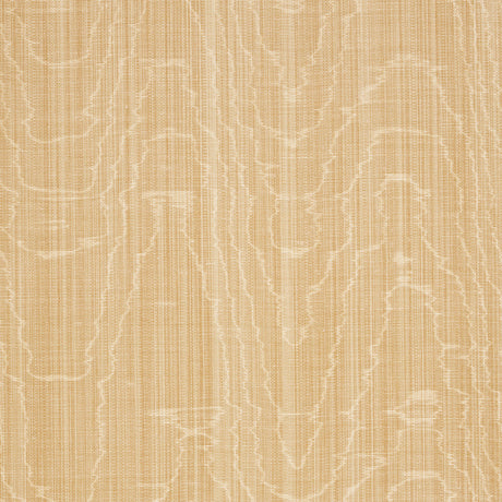 Schumacher Beau Cotton Linen Moiré Soft Gold Fabric