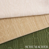 Schumacher Beau Cotton Linen Moiré Soft Gold Fabric