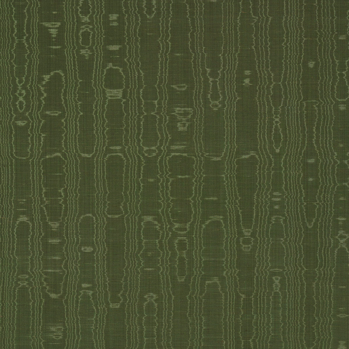 Schumacher Beau Cotton Linen Moire Olive Fabric