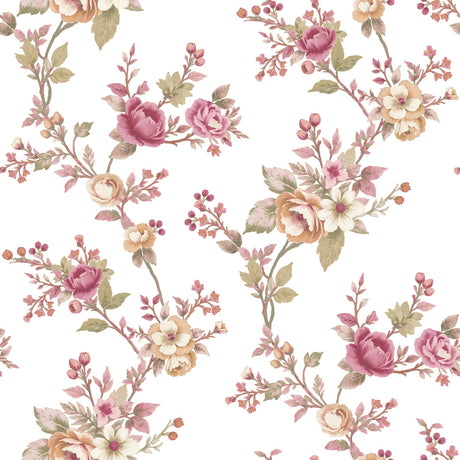 Galerie Blooming Garden Floral Red Wallpaper 8326
