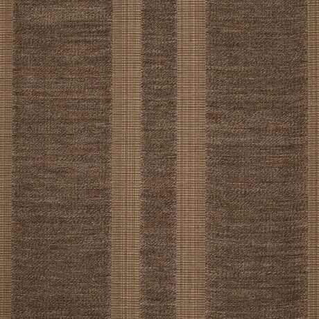 Schumacher Simon Wool Linen Stripe Brown Fabric - Eade's Wallpaper