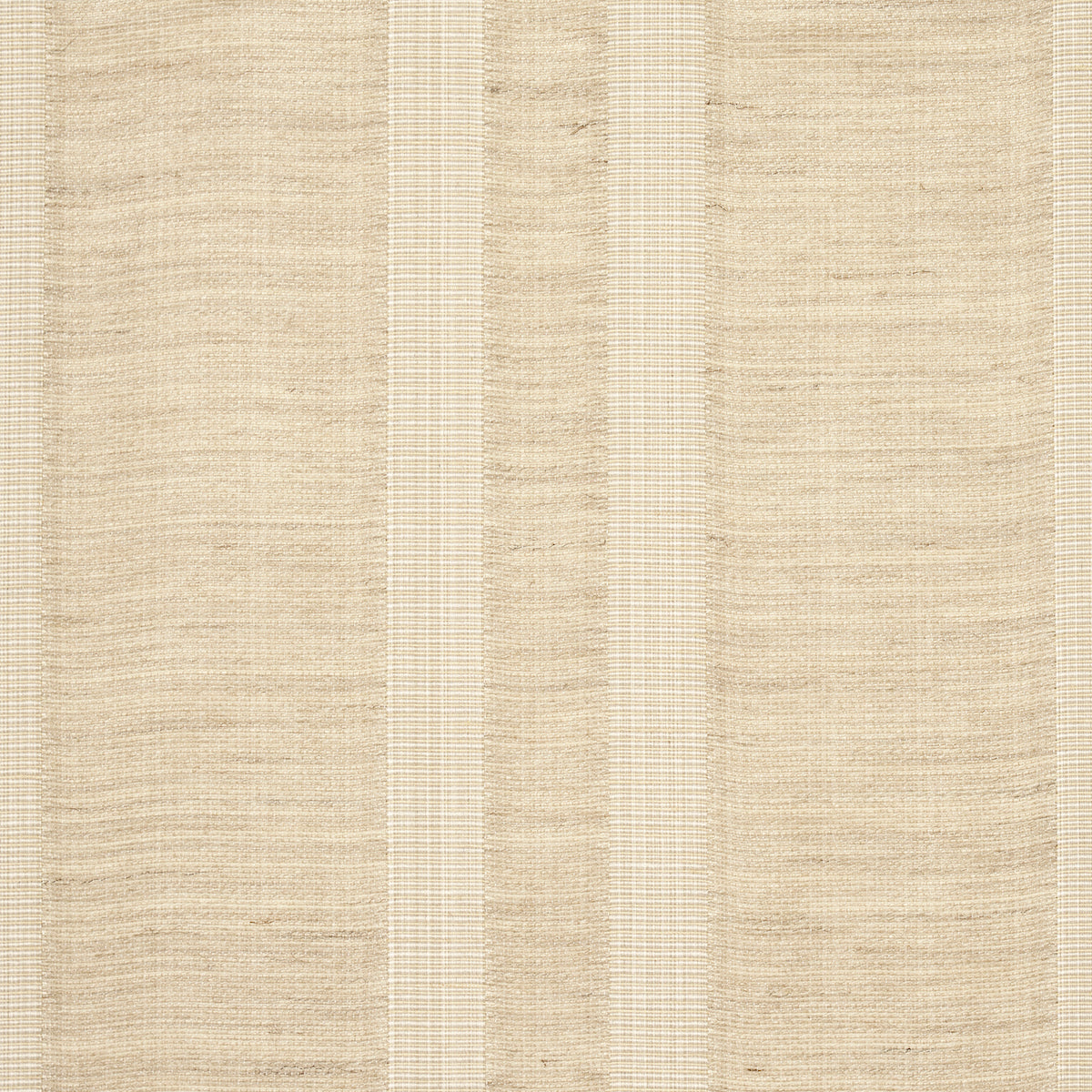 Schumacher Simon Wool Linen Stripe Natural Fabric - Eade's Wallpaper
