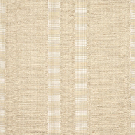 Schumacher Simon Wool Linen Stripe Natural Fabric - Eade's Wallpaper