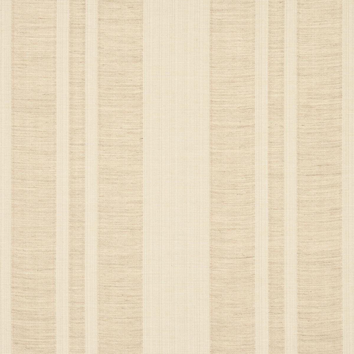 Schumacher Simon Wool Linen Stripe Natural Fabric - Eade's Wallpaper