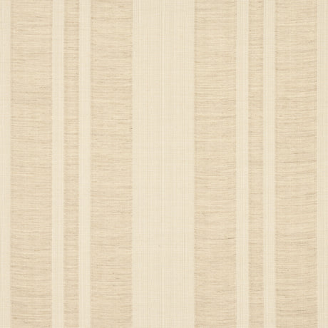 Schumacher Simon Wool Linen Stripe Natural Fabric - Eade's Wallpaper