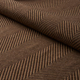 Schumacher Milo Wool Herringbone Espresso Fabric - Eade's Wallpaper