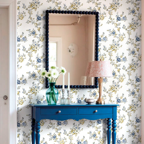 Galerie Blooming Garden Floral Blue Wallpaper 8327