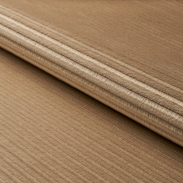 Schumacher Petite Channeled Velvet Camel Fabric - Eade's Wallpaper