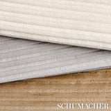 Schumacher Petite Channeled Velvet Otter Grey Fabric - Eade's Wallpaper