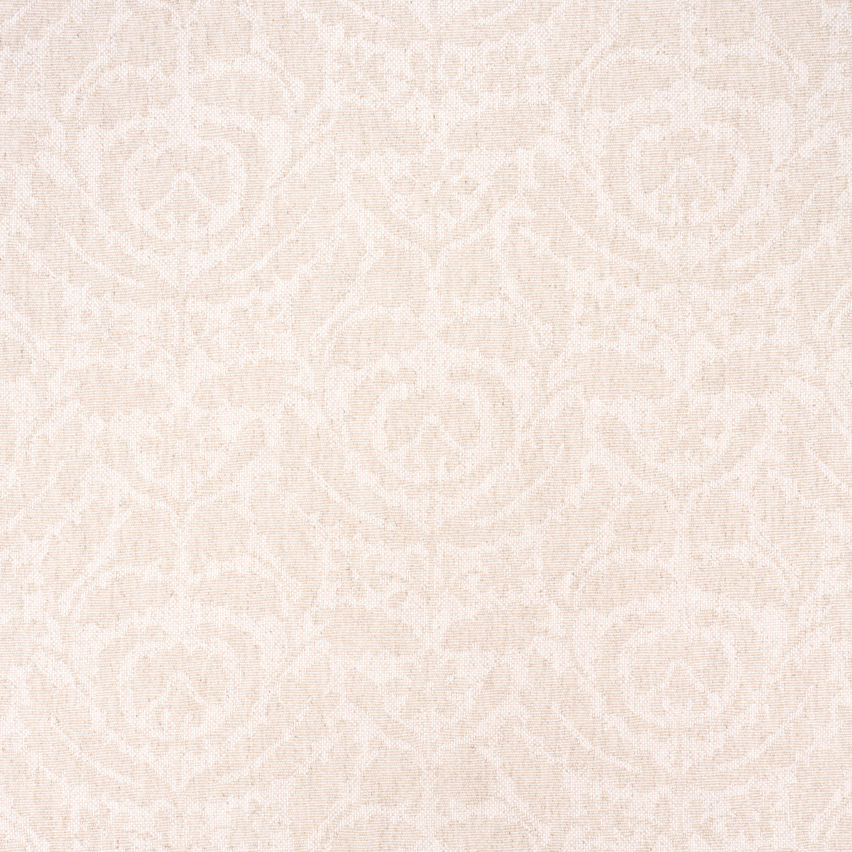 Schumacher Flora Cashmere Damask Natural Fabric