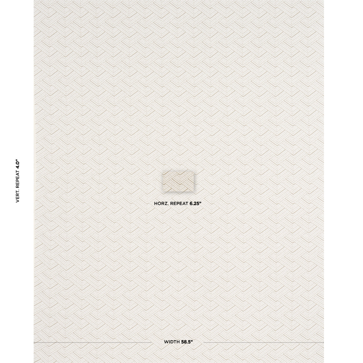 Schumacher Minna Heavyweight Linen Ivory Fabric - Eade's Wallpaper