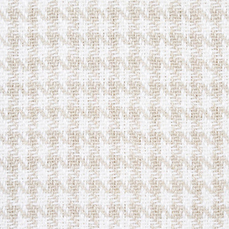 Schumacher Lotti Linen Houndstooth Grey Fabric - Eade's Wallpaper