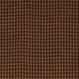 Schumacher Lotti Linen Houndstooth Brown Fabric - Eade's Wallpaper