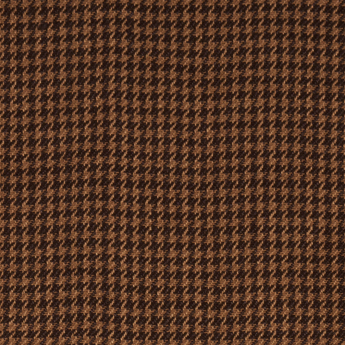 Schumacher Lotti Linen Houndstooth Brown Fabric - Eade's Wallpaper
