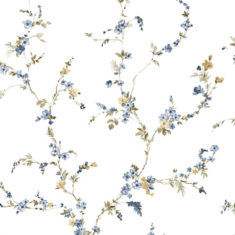 Galerie Blooming Garden Floral Blue Wallpaper 8336