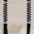Schumacher 83371 FRANCES SILK FRINGE in BLACK AND WHITE Trim