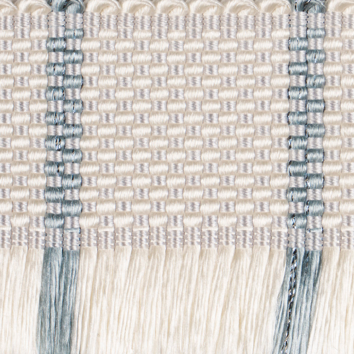 Schumacher 83372 FRANCES SILK FRINGE in MINERAL Trim - PATTE
