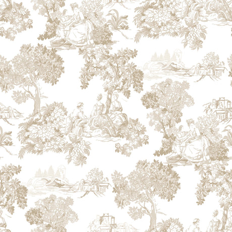 Galerie Blooming Garden Toile Beige Wallpaper 8340