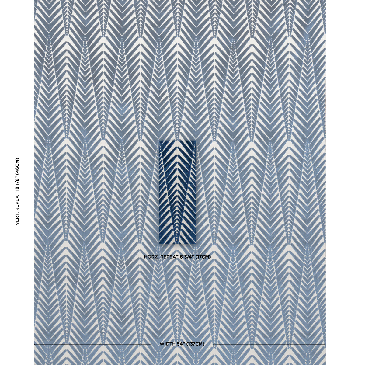 Schumacher Zebra Velvet Silver Blue Fabric - Eade's Wallpaper