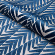 Schumacher Zebra Velvet Silver Blue Fabric - Eade's Wallpaper