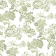 Galerie Blooming Garden Toile Green Wallpaper 8344