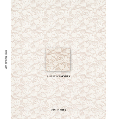 Schumacher Wild Flower Barley Fabric - Eade's Wallpaper