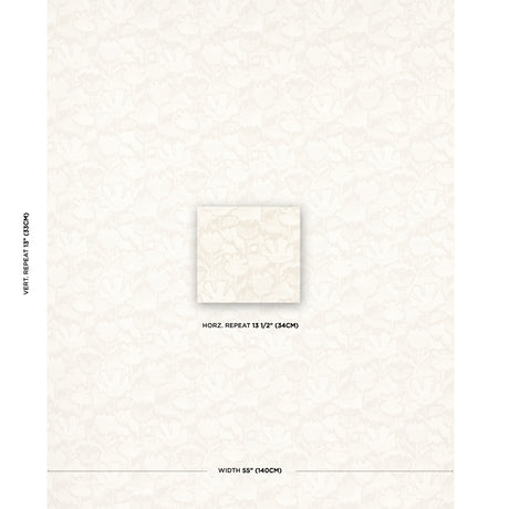 Schumacher Wild Flower Ivory Fabric - Eade's Wallpaper