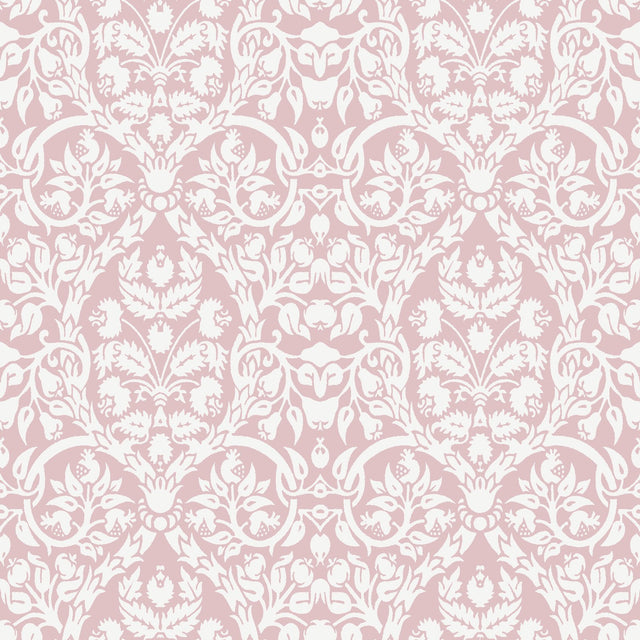 Galerie Blooming Garden Damask Pink Wallpaper 8348