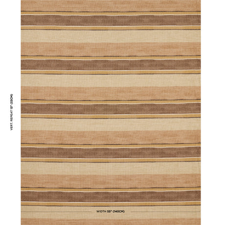 Schumacher Pikes Stripe Spice Fabric - Eade's Wallpaper