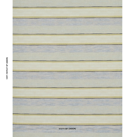 Schumacher Pikes Stripe Aegean Fabric - Eade's Wallpaper
