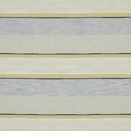 Schumacher Pikes Stripe Aegean Fabric - Eade's Wallpaper