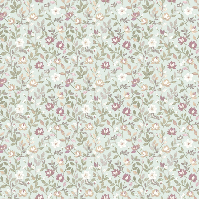 Galerie Blooming Garden Floral Green Wallpaper 8352