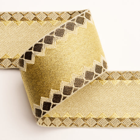 Schumacher 83562 ALLURE METALLIC TAPE in GOLD Trim - STATEME