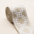 Schumacher 83592 SQUARED AWAY TRELLIS TAPE in NATURAL Trim -