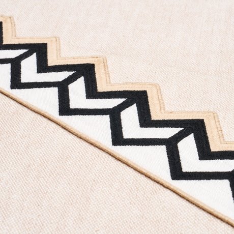 Schumacher 83610 SPARREN EMBROIDERED TAPE in BLACK Trim - ST