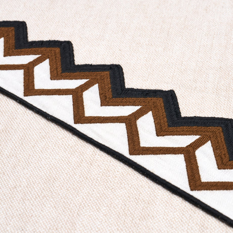 Schumacher 83611 SPARREN EMBROIDERED TAPE in BROWN Trim - ST