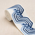 Schumacher 83630 THE TWIST EMBROIDERED TAPE in BLUE Trim - S