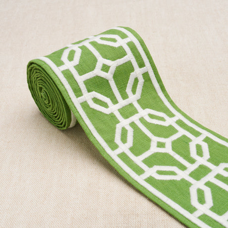 Schumacher 83652 GAZEBO TRELLIS TAPE in GREEN Trim - STATEME